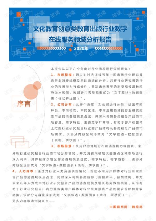 2020年文化教育創意教育出版行業數字在線服務領域行業分析報告